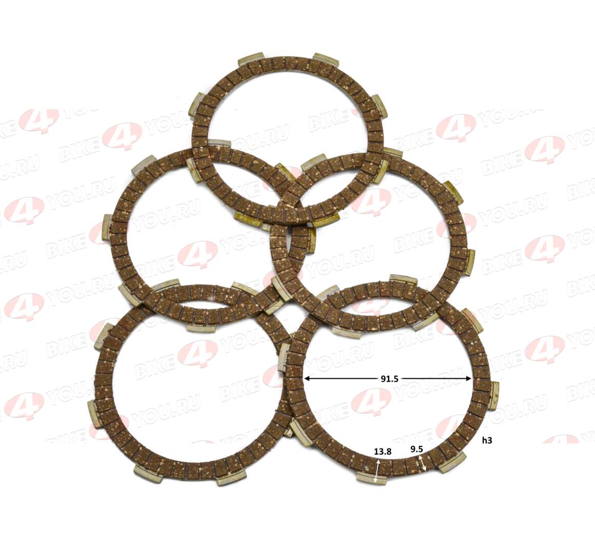 Диски сцепления 162FMJ (150CC) X-TECH